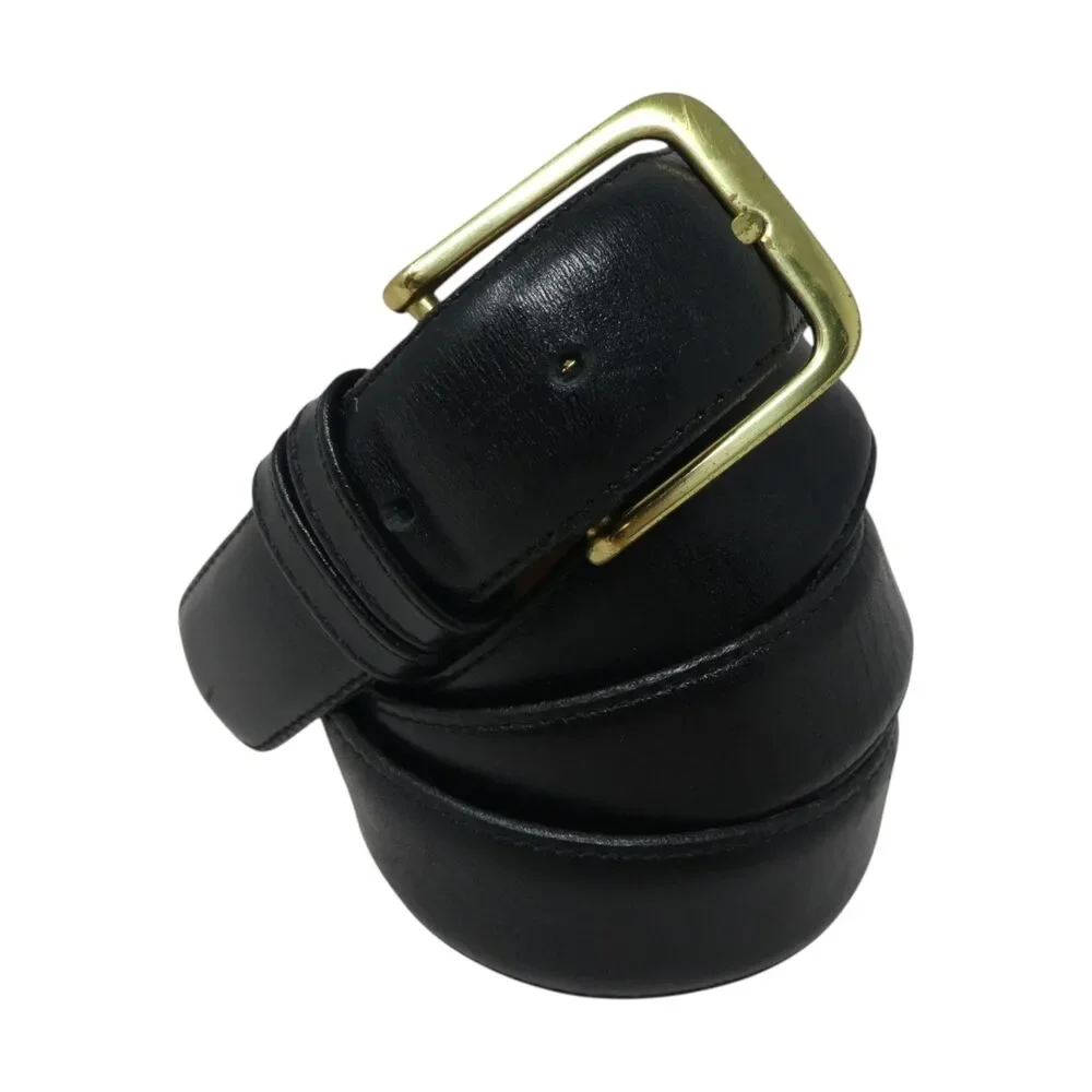 Coach Black Leather Gold Buckle‎ Classic Belt Size 38